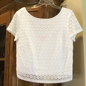 Lilly for Target crochet white top size Large